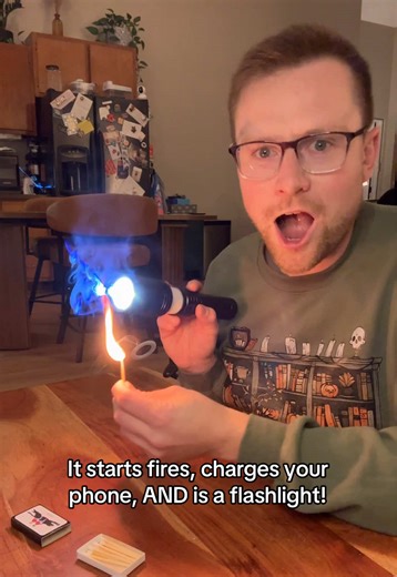 This Philips ignition-lens flashlight doubles as your emergency fire starter and power bank. Five lighting modes, rugged design, and rechargeable convenience — perfect for outdoor adventures and blackout kits. #SurvivalGear #CampingMustHave #LEDFlashlight #PhilipsLight #RechargeableFlashlight