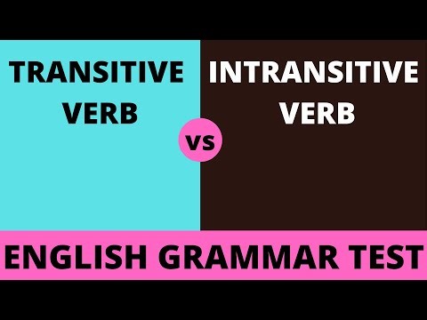 📢 TRANSITIVE OR INTRANSITIVE VERBS ❓ ENGLISH GRAMMAR TEST!