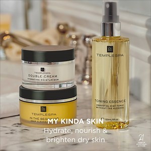 10 comments | Leave dry and flaky skin in 2020 thank you  Build your skincare routine with our essentials from MY KINDA SKIN. Our trio includes a cleanser, toner and moisturiser that’s perfect for dry skin, leaving it plump and nourished. Shop for £59, saving you £10! Add a mask to your essentials for £10 too. | Templespa Skincare | Facebook