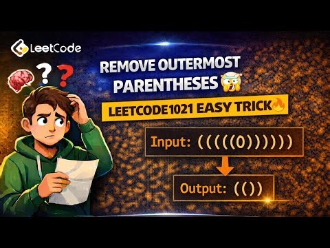 Remove Outermost Parentheses 😱 | LeetCode 1021 Easy Trick 🔥