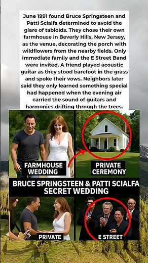 Bruce Springsteen & Patti Scialfa’s SECRET Farmhouse Wedding