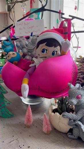 Help! Elf Stuck in “Booby” Trap! 🤣