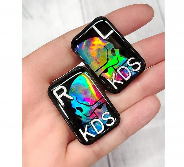 Bright Iridescent Skull X-ray Marker Set - Lateral Skull Xray Marker With Initial - Xray Tech Gift - Radiology Tech Gift - Xray Student Gift - Etsy