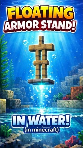 Floating Armour Stand in Minecraft 🤯!! #shorts #minecraft #trending #viral