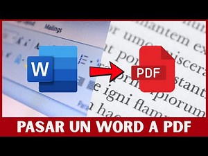 Cómo pasar un documento de WORD a PDF en 1 minuto