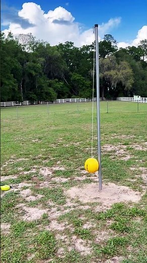 The new tetherball is in the park!!!