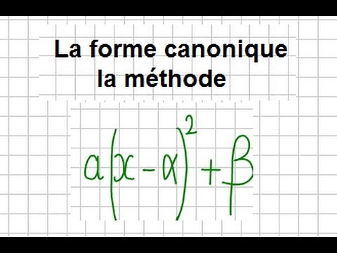 Première Spé maths -Le second degré -Méthode en 4 temps pour mettre sous forme canonique