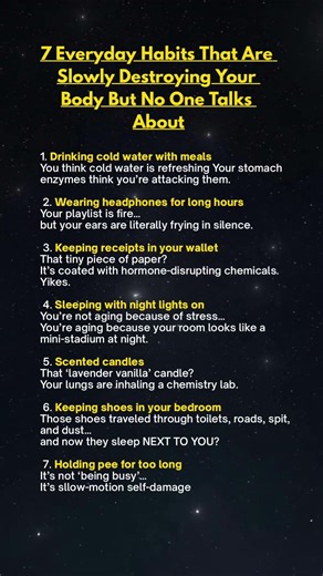 7 Everyday Habits That Are Slowly Destroying Your Body #amazingfacts #shorts