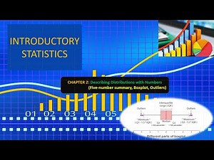 Five-number summary, Boxplot, Outliers, IQR - Example 1 (Chapter 2)