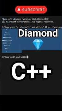 C++ Diamond Pattern Using Nested Loops #alltools #coding #cpp #howtomaketooldiamond