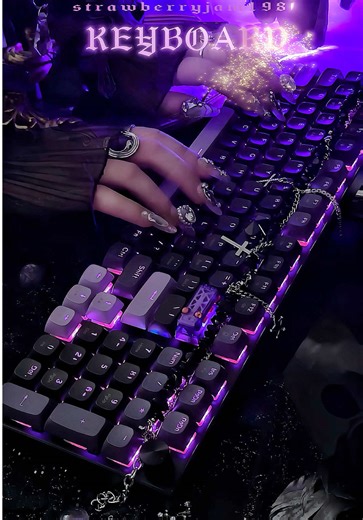 🖤 @@Redragon StoreRedragon K740 PRO 98 Keys Wireless RGB Gaming Keyboard, 3-Mode PBT Mechanical Keyboard w/Solid Aluminum Base, Dedicated Knob Control & Hot-Swap Socket, Custom Linear Switch, Purple . . . . Is this your vibe? Getting addicted to keebs tapping sounds. Crazy obsessive satisfying keebs. ##gamingkeyboard##mechanicalkeyboards##keyboard##keyboardasmr##keycaps