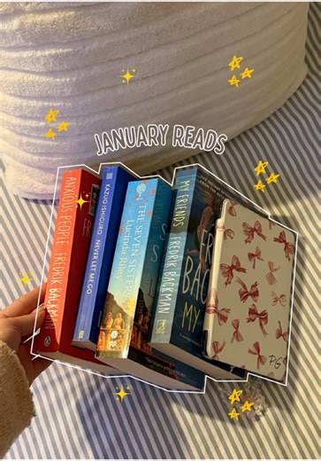 January reading wrap up✨ I’ve had such a good month and I think it’s the best way to start the year. I’ve prioritised my reading this month and it shows. I managed to read 6 books, with the rating ranging between 3.5-5 stars. the books I’ve read this month are: ~ anxious people: easy 5 stars. ~ never let me go: 4 stars. ~ the Seven Sisters: 5 stars. ~ my friends: 5 stars. ~ beautiful ugly: so good! 4 stars. ~ woman down: 3.5 stars. how many books did you read in January? #books #readingbooks #ja