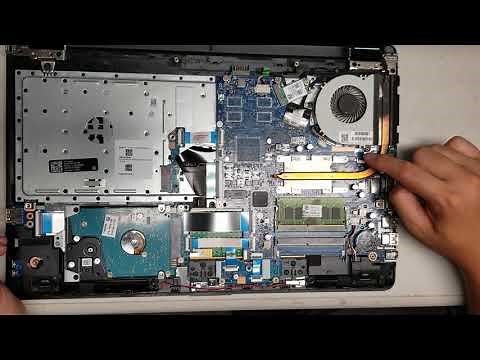 HP 15-bs015dx Disassembly RAM SSD Hard Drive Upgrade Repair Part 1