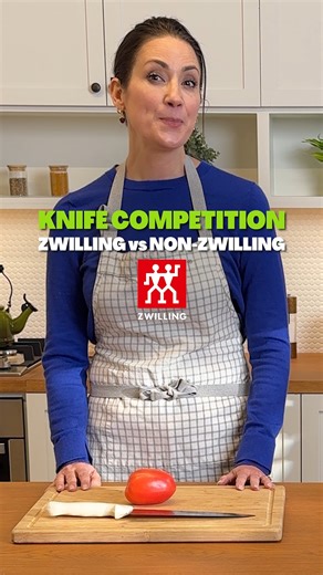 We are putting a Zwilling USA Four Star 8” chef knife against a standard kitchen knife. The proof is in the prep. Using a high-quality sharp knife makes your cooking faster and safer! #HelloFresh #Zwilling1731 | HelloFresh