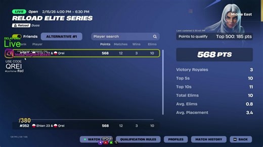 🏆 Elite Reload Series ME 🏆 Day 2 - Need 380pts 🏆 PRO Skybase 🏆 Day 1 - 335pts, #875 / #500 = Qual,🏆 !Socials !PC !CM !KlCK !MAP #ad