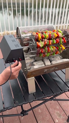 This dual-row electric barbecue grill is the number one choice for outdoor grilling.