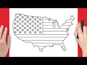 How to Draw the United States Map | Easy Drawing Tutorial for Kids
