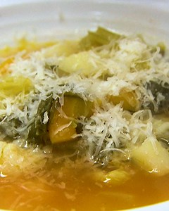 6.2K views · 61 reactions | Stefano Manfredi recalls eating this fabulous touch-your-heart Italian soup, full of fresh vegetables at least once a week as a boy. In a twist on tradition, Manfredi finely chops the parmesan rind and leaves it in the soup instead of discarding before serving. Get the recipe: sbs.com.au/food/recipes/minestrone | SBS Food | Facebook