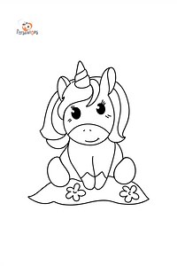 Desen de colorat Unicorn iubitor de desene animate ♥ Online!