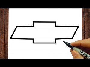 HOW TO DRAW CHEVY LOGO EASY | SIMPLE LINE ART TUTORIAL