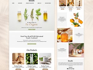 Minimalistic Website UI Design For Organic Product Brand