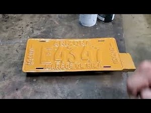 License Plate Restoration - Restoring