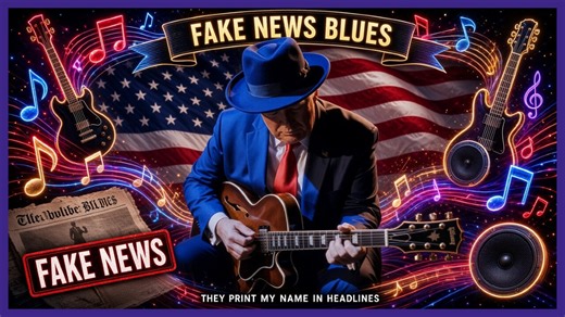 𝄟⃝💞 🇺🇸 President Trump's Satirical "Fake News Blues" Tune Mocks the Media and Others 🎶