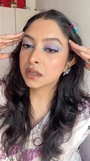 💜💙Purple & Blue💜💙 #eyemakeup #colourful #makeuplover #sparkle #follow