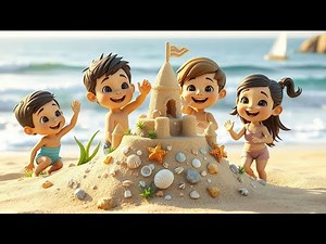 Summer Sandcastle Song | Fun Beach Adventure with Waves Shells & Sandcastles | Kids Educational Song
