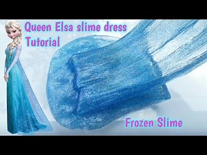 Diy Frozen slime tutorial | Queen Elsa slime dress |slime gaun ratu elsa