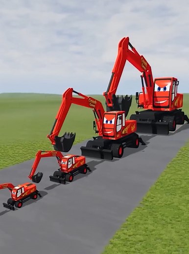 721K views · 9.4K reactions | Big and Small Excavator Trucks vs Train 2025 #897 #BeamNG.drive | Master Chef | Facebook