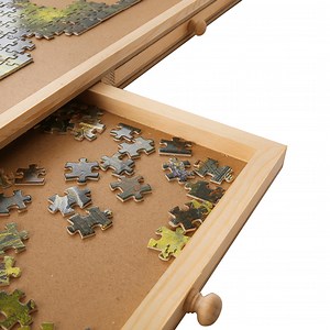[Hot Item] Puzzle Board Multiplication Board Portable Wooden Jigsaw Puzzle Table 4 Draws