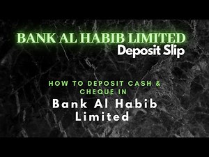 How to fill Bank Al Habib Deposit slip | Bank al habib ki depsoit slip bherne ka tarika