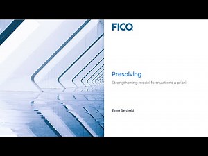 Timo Berthold - MIP Solving: Presolving