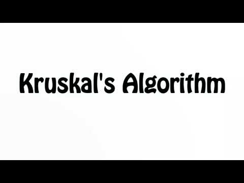 Learn How To Pronounce Kruskals Algorithm