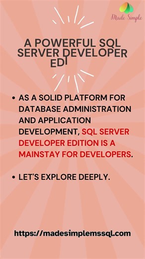SQL Server Developer Edition #sql #sqlserver #sqlite | Made Simple MSSQL