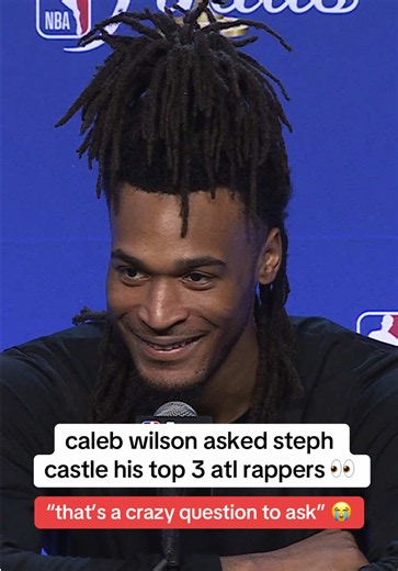 “I know who you is, bruh!” @Caleb Wilson gets steph castle to reveal his top 3 atlanta rappers 👀🎶 #NBAFutureStartsNow #basketball #NBA #NBAFinals #CalebWilson