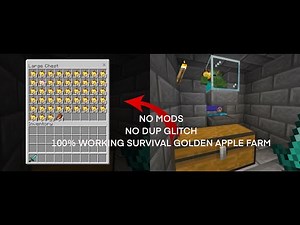 How to build an *EASY* 1.17+ GOLDEN APPLE FARM in Minecraft(No Mods, No Dup Glitch)