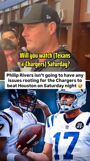 Philip Rivers is going to be locked in on the couch rooting for his former team on Saturday with the Colts in need of a Texans loss vs. the Chargers 😂 (🎥 via James Boyd - Romeovillekid / X) | DraftKings