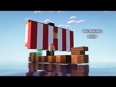 How to make a working viking ship in minecraft
