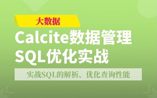 Calcite数据管理与SQL优化实战