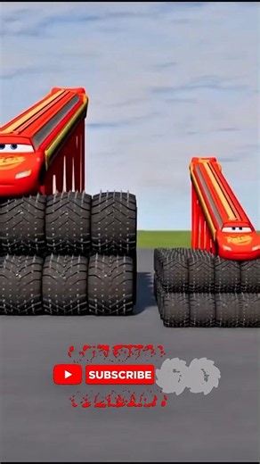 TIRE MONSTER RAMP JUMP! Insane BeamNG Destruction 💥#beamng #shorts