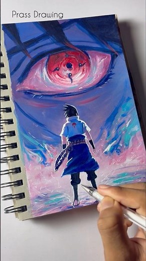 Sasuke Uchiha Realistic Eye Drawing. #shorts