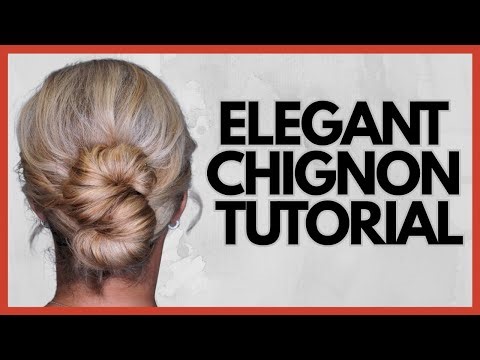 How to do an elegant chignon hairstyle for medium to long hair