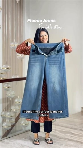 Fleece Jeans for Winter🤍 | Warm but Stylish😍