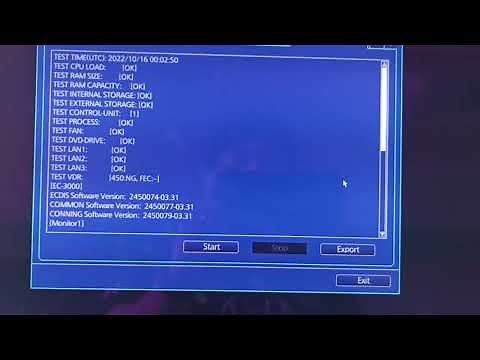 Self Test in Furuno Ecdis