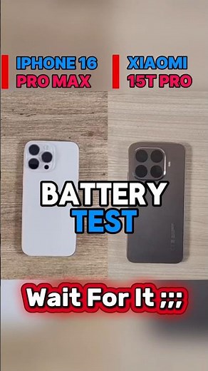🔥Iphone 16 Pro Max vs Xiaomi 15t Pro - BATTERYWAR!⚡🔋 #smartphone Battery Test