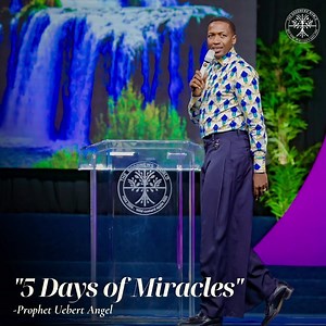 1.5K views · 242 reactions | CATCH THIS WHEREVER YOU ARE⚡️ The CIC of the GoodNewsWorld, The Highly Esteemed Prophet Uebert Angel has declared ‘5 DAYS OF MIRACLES’, you surely will see your MIRACLES come to pass and testify this coming Sunday! #UebertAngel #BeBeAngel #GoodNews #GoodNewsWorld #Declaration #Miracles #Testimony | Miracle TV & TGNC Prophet Uebert Angel | Facebook