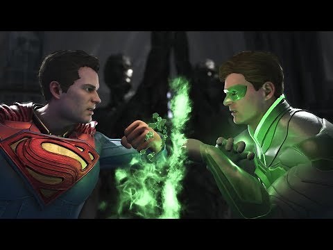 Injustice 2 : Superman Vs Green Lantern Hal & John - All Intro/Outros, Clash Dialogues, Super Moves