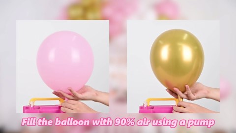 Pink and White Balloon Arch Kit, 121PCS Pink and Gold Balloon Garland Pastal Pink White Gold Confetti Balloons for Girls Birthday Baby Shower Wedding Bridal Shower Party Decorations